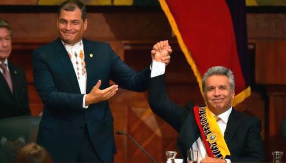 Una vez aliados, Rafael Correa y Lenín Moreno ahora están claramente enfrentados.