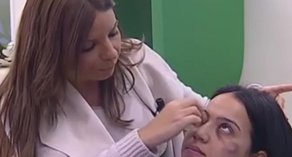 Mujeres maltratadas aprenden a maquillar los golpes. (Foto: YouTube)