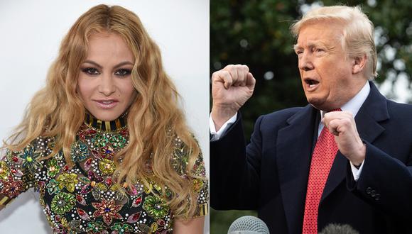 Paulina Rubio causó polémica en su reciente concierto al referirse a Donald Trump. Fotos: Agencias.