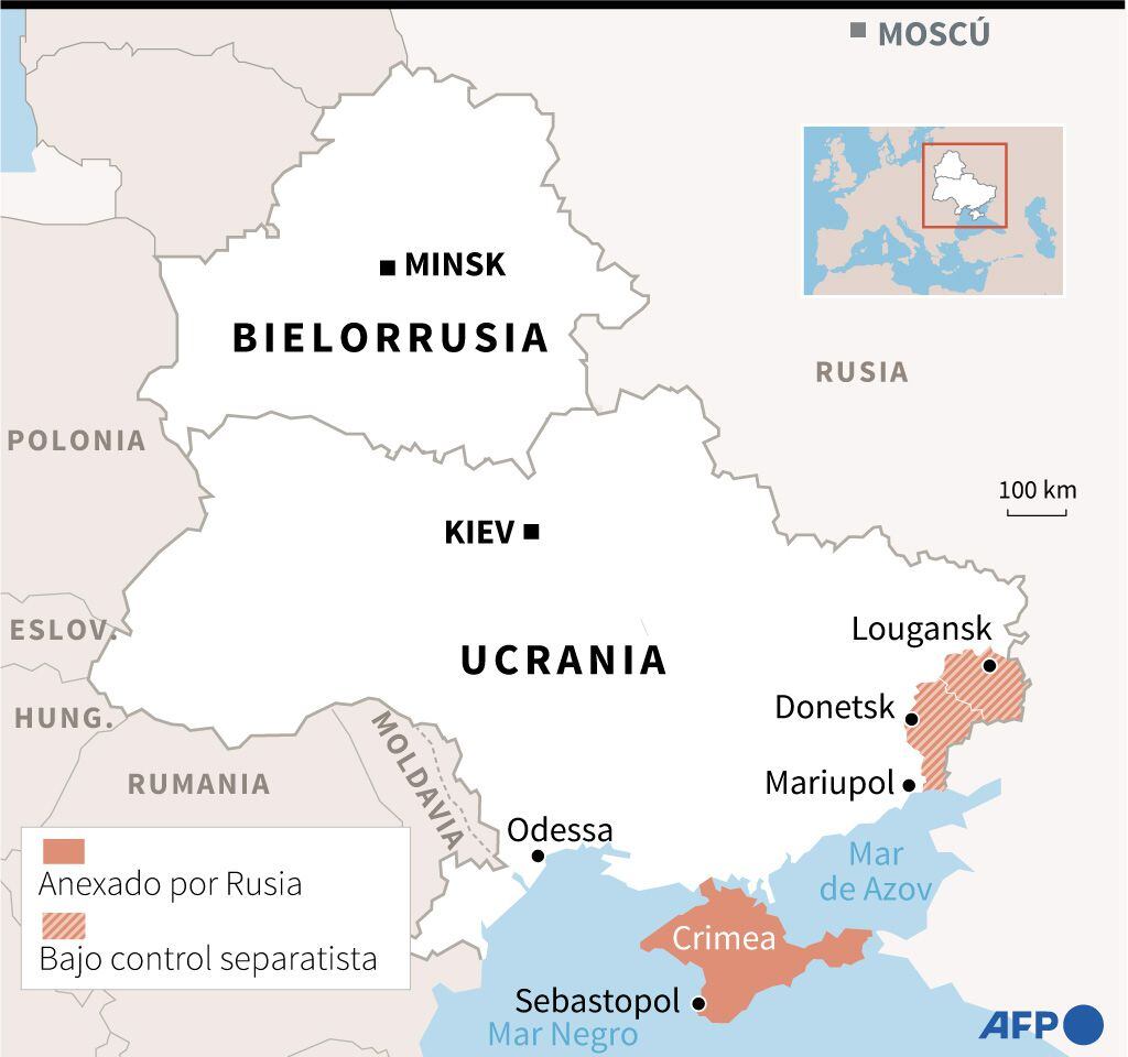 The location of Belarus.  (AFP).