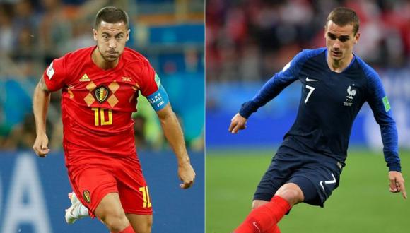 Hazard y Griezmann con sus selecciones. (Foto: AFP)