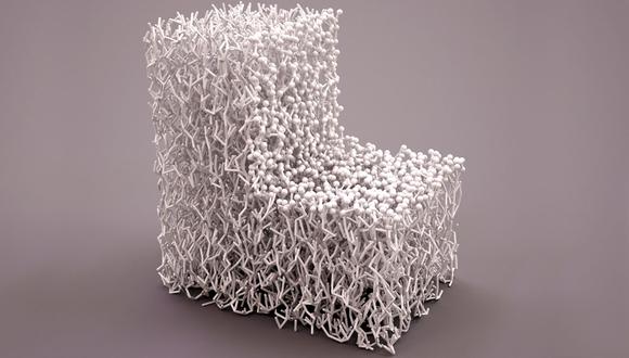 Las ramas blancas que conforman la silla fueron hechas con una impresora 3D. (Foto: http://www.francisbitonti.com/)