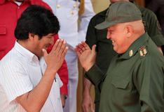Evo Morales visita a Hugo Chávez en Cuba
