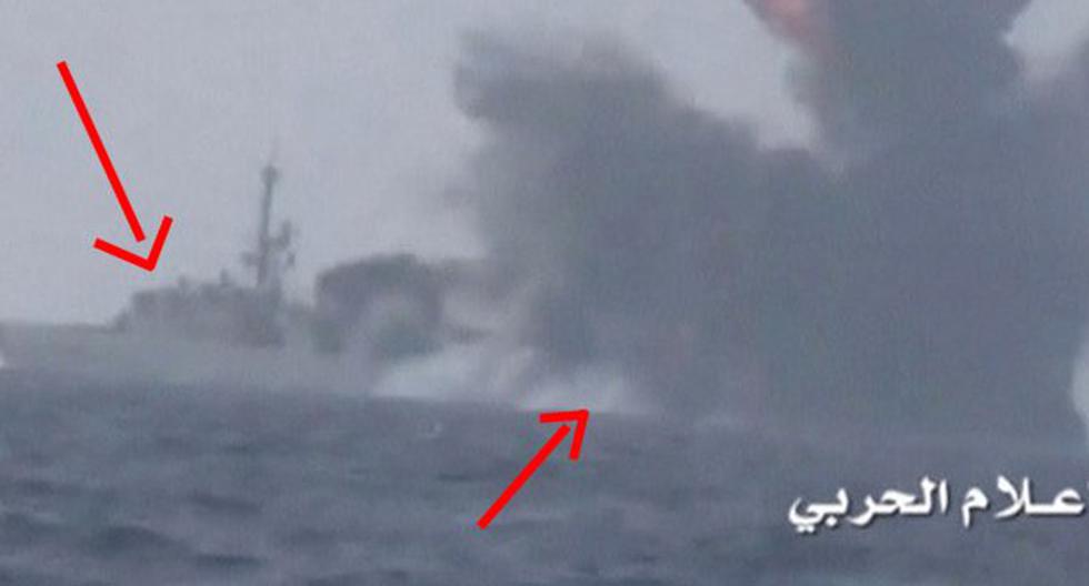 Un submarino suicida explota contra una fragata de Arabia Saudita. (Foto: Captura YouTube)