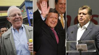 Elecciones 2016: PPK, Acuña y García disputan segundo lugar