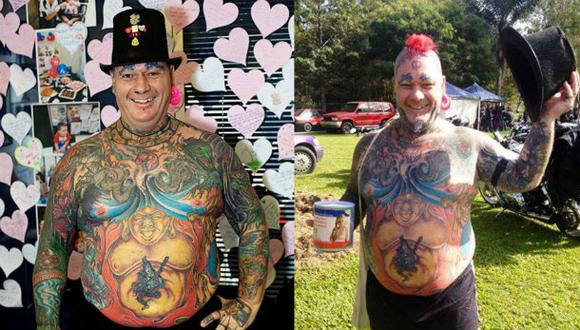 Hombre tatuado recaudó 100 mil dólares para la caridad