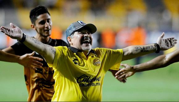 Dorados de Maradona ganó 1-0 a Mineros con gol de Angulo y clasificó a semifinales del Ascenso MX | VIDEO. (Foto: AFP)