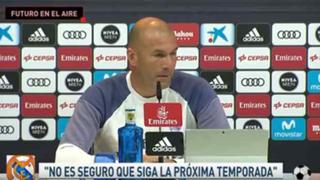 Madrid: Zidane sorprende y siembra dudas sobre su continuidad