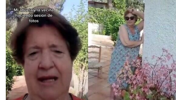 Una abuela grabó sin querer una sesión de fotos que le hizo a su amiga y los resultados del detrás de cámaras se volvieron virales en TikTok. (Foto: TikTok /_manuelagme_).