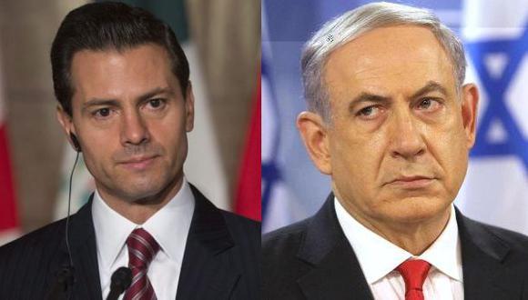 Enrique Pe&ntilde;a Nieto, presidente de M&eacute;xico, y Benjamin Netanyahu, primer ministro de Israel. (Foto: AP/AFP)
