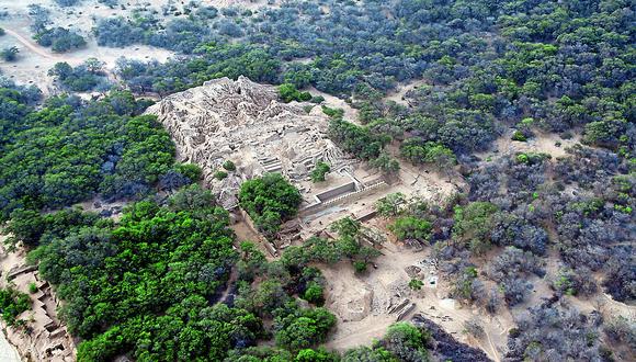 La huaca Las Ventanas en el Santuario Histórico Bosque de Pómac. Ahí se han encontrado diversas tumbas de la élite sicán.