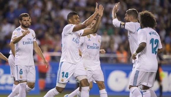 Real Madrid debutó con buen pie y demostró que es firme candidato para el título. Derrotó de visita al Deportivo La Coruña con tantos de Bale, Casemiro y Kroos. Ronaldo ausente por suspensión. (Foto: AFP)