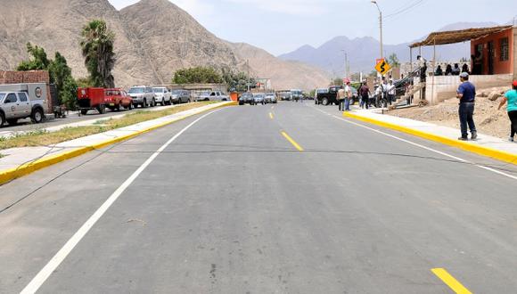 Cañete: obra de asfaltado de la carretera Mala-Calango fue inaugurada