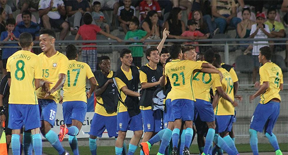 Brasil no tuvo problemas para llevarse la victoria en el clásico ante la ya eliminada Argentina, en el cierre del Grupo B del Sudamericano Sub 17. (Foto: Twitter Sudamericano Sub 17)