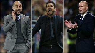Guardiola, Simeone y Zidane, candidatos a Mejor Entrenador FIFA