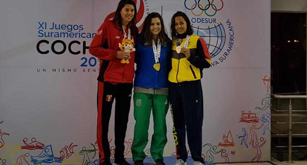 La peruana Azra Advic se hizo con la plata en los 200 mts mariposa de los Juegos de Cochabamba. (Foto: IPD)