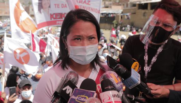 Keiko Fujimori rechazó agresiones de parte de simpatizantes de Perú Libre. (Foto: Leandro Britto / @photo.gec)