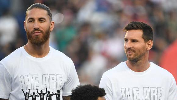 Lionel Messi y Sergio Ramos son dos de los fichajes estelares del PSG de esta temporada. (Foto: AFP)
