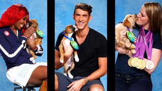 Estos atletas olímpicos promovieron la adopción de perros
