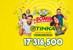 La Tinka: números ganadores del pozo millonario jugado el domingo 28 de abril