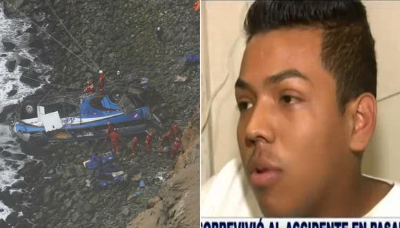 Hansel Córdoba (20) se encontraba en el bus que cayó al abismo del peligroso serpentín de Pasamayo.