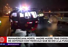 Una madre murió tras choque de mototaxi con auto que se dio a la fuga