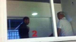 Diego Simeone siguió al Atlético... desde una cabina de prensa