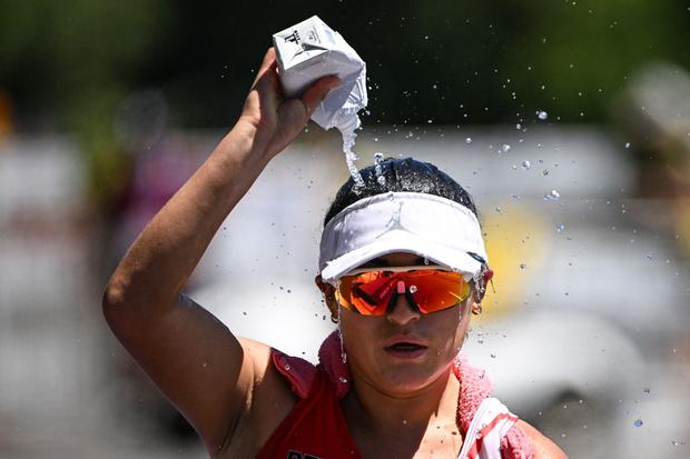 Evelyn Inga achieved her personal best to be sixth.  (Photo: AFP)