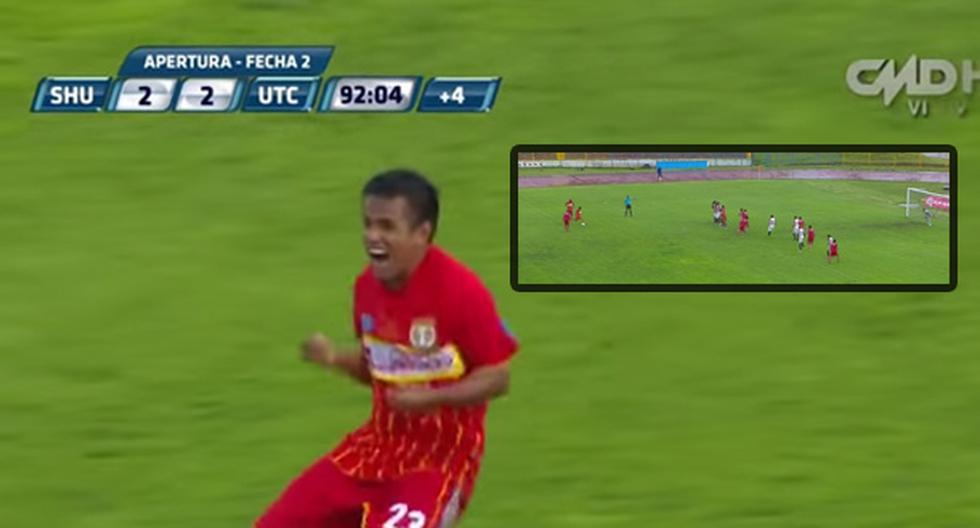 Así fue el espectacular gol de Víctor Peña para el empate del Sport Huancayo. (Foto: Captura)