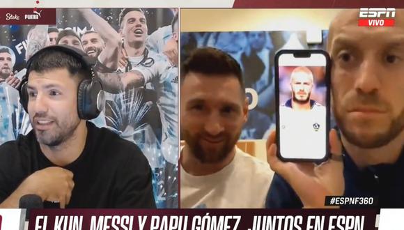 El 'Kun' transmitió en vivo e invitó a Lionel Messi y otros jugadores de Argentina. Foto: Sergio Agüero Twitch/ESPN.
