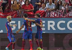 Barcelona venció al Sevilla y sacó ventaja en la ida de la Supercopa de España