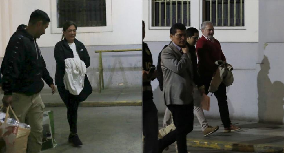 Sada Goray y Mauricio Fernandini en la sede de la prefectura tras ser detenidos. Foto: GEC / César Bueno