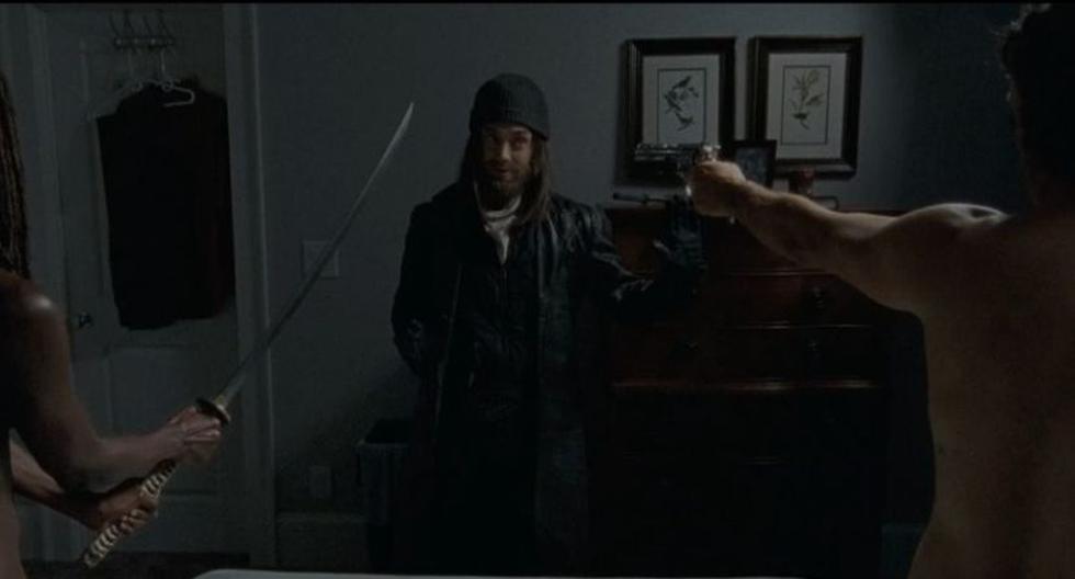 Danai Gurira es Michonne, Tom Payne es 'Jesus' y Andrew Lincoln es Rick en 'The Walking Dead' (Foto: AMC)