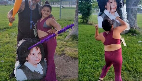 Una niña celebró su fiesta de cumpleaños con la temática de Selena Quintanilla y rompió una piñata de Yolanda Saldívar. (Foto: TikTok / edithjgomez38).