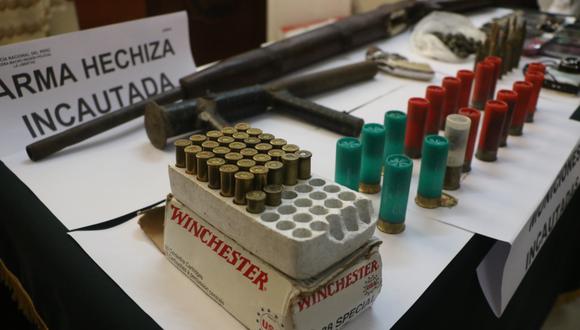 Trujillo: policía incauta armas de fuego, municiones y cartuchos