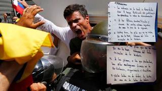 Leopoldo López desde la cárcel: "Estoy bien, no se rindan"