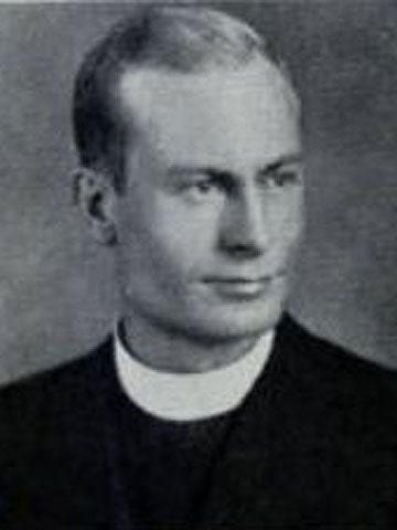Father Raymond Bishop of St. Louis University became interested in the case when he spoke with Roland's cousin, who was one of his students.  (SAINT LOUIS UNIVERSITY).