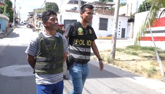 El esposo de la víctima intentó huir, pero fue encontrado y conducido a Tarapoto, donde confesó su crimen. Hoy será puesto a disposición del Poder Judicial. (Foto: Hugo Anteparra)