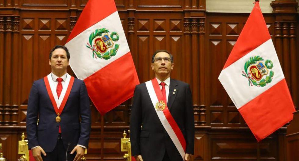 En la foto, el presidente de la República, Martín Vizcarra, y el titular del Parlamento, Daniel Salaverry (Presidencia Perú)