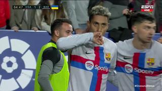 El arquero solo miró: el golazo de Raphinha para anotar el 2-1 de Barcelona vs. Osasuna | VIDEO