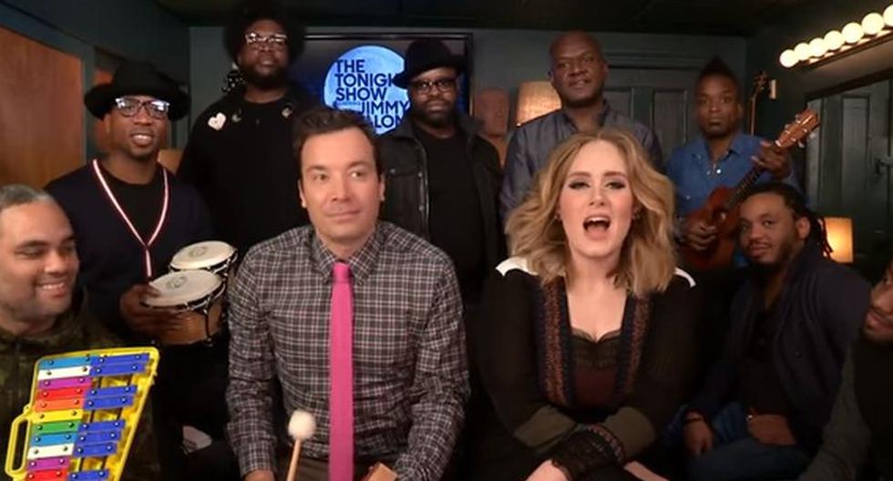 Adele sorprendió junto a Jimmy Fallon. (Foto: Captura YouTube)