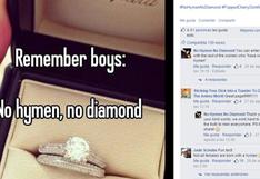 Facebook: crean página para criticar a mujeres que se casan sin ser vírgenes