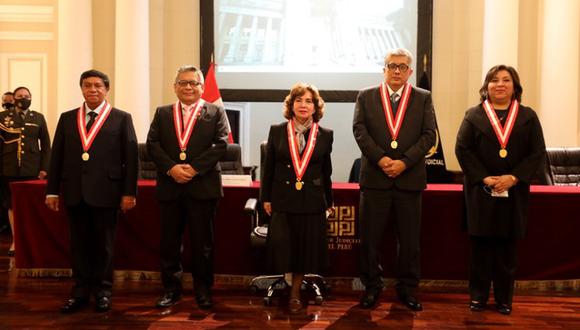 Fueron incorporados oficialmente a la Corte Suprema de Justicia, los nuevos magistrados supremos titulares. (Foto: Poder Judicial)