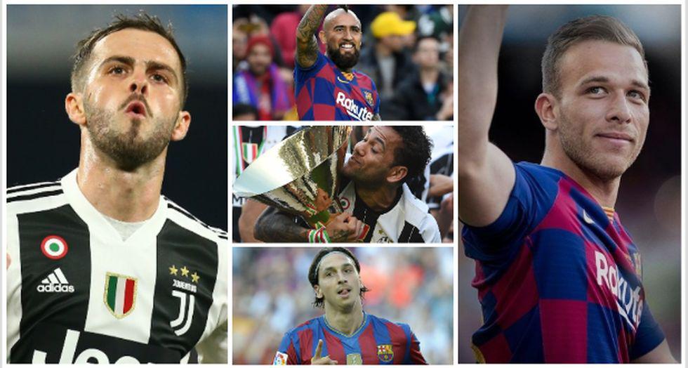 Los jugadores que han estado en Barcelona y Juventus. (Foto: AFP)