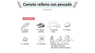 Recetas para gestantes: Camote relleno con pescado