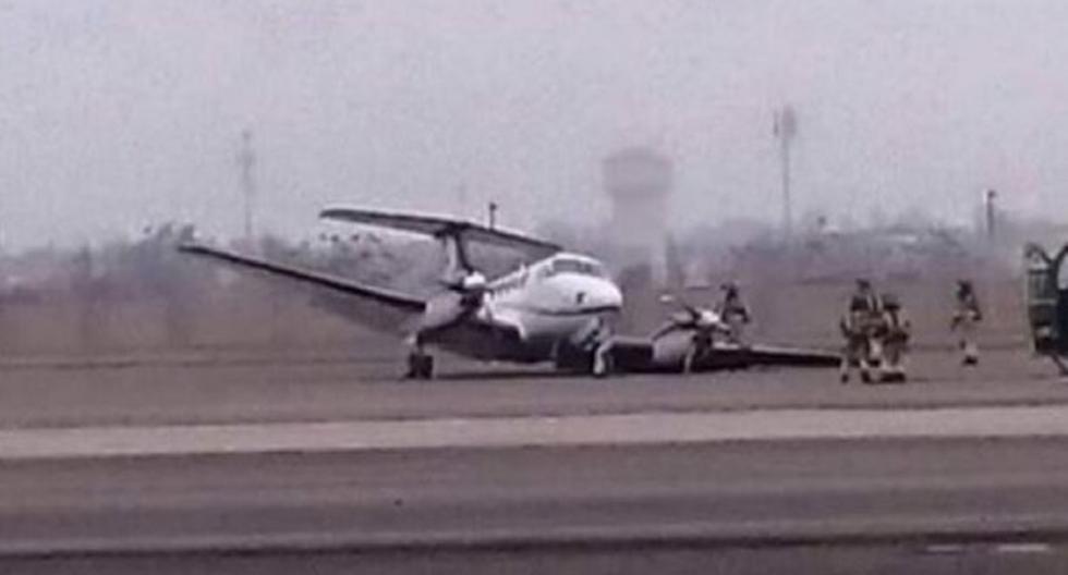 Debido al aterrizaje forzoso de una aeronave, el aeropuerto internacional Jorge Chávez fue cerrado esta tarde. (Foto: Twitter)