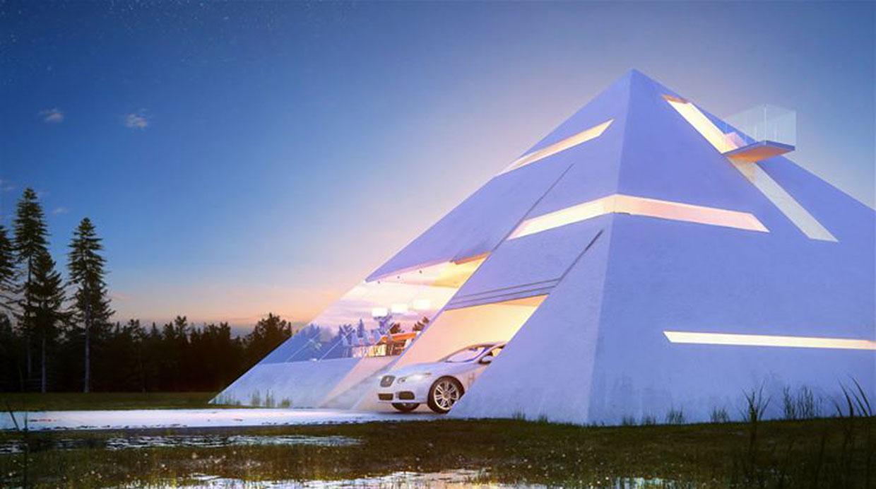 Arquitecto mexicano diseña una casa en forma de pirámide - 4