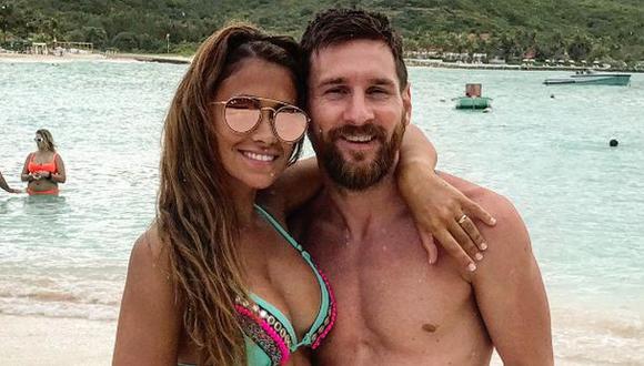 Antonella Roccuzzo y Lionel Messi en sus pasadas vacaciones. (Foto: Instagram)