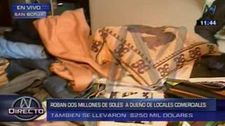 San Borja: delincuentes roban más de 2 millones de soles a comerciante
