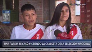 Ventanilla: pareja se casó vistiendo camisetas de la selección peruana